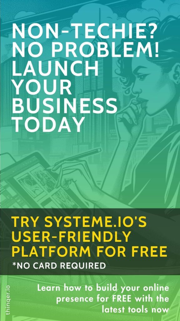 launch your business today try systeme.io