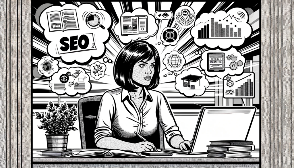 A woman at a desk charter her course for freelance digital marketing