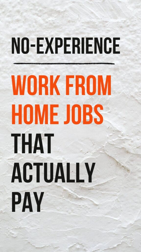 work from home jobs no experience that actually pay