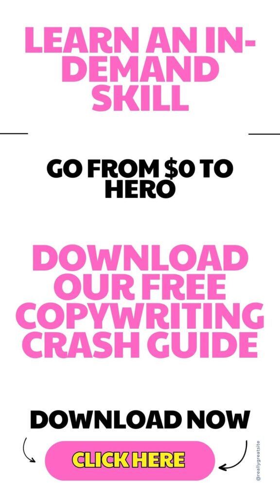 learn an in demand skill. download our free copywriting crash course